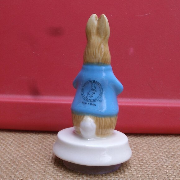 Peter Rabbit & Radishes Porcelain Topper Figurine - Picture 5 of 15